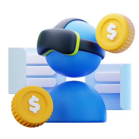 Finanças Virtuais  3D Icon