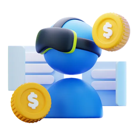 Finanças Virtuais  3D Icon