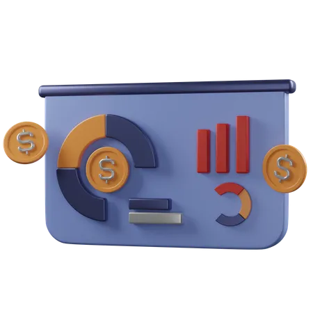3 D Render Finance Analysis Illustration 3D Icon