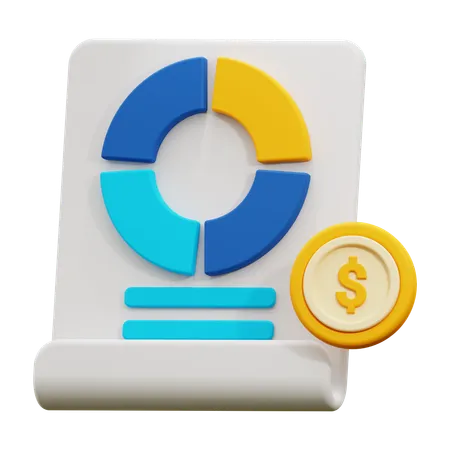 3 D Finance Analysis Icon 3D Icon