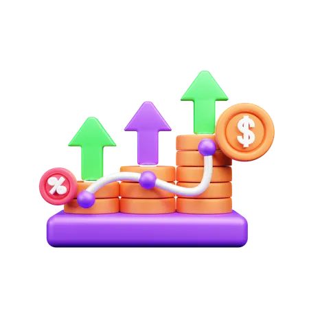 財務分析  3D Icon