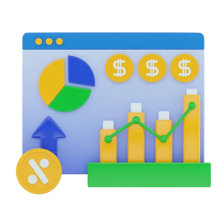 Finance Analysis  3D Icon