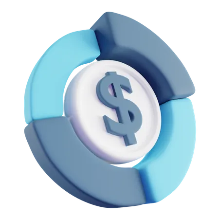 3 D Ilustration Of Finance Analysis With Blue Color 3D Icon
