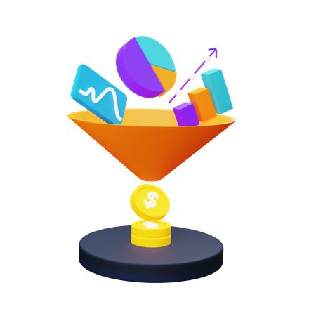 Finance Analysis Chart  3D Icon