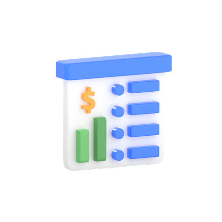 Finance Analytics  3D Icon