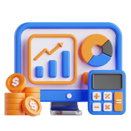 Finance Analytics  3D Icon