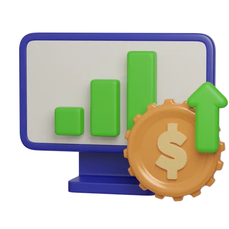 Finance And Investment 3 D Icon Financial And Banking 3 D Illustration 3D Icon