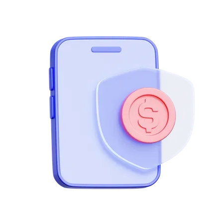 Finance App Security  3D Icon
