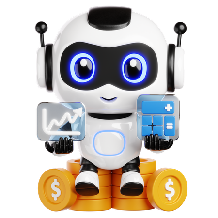 Finance Assistant Bot  3D Icon