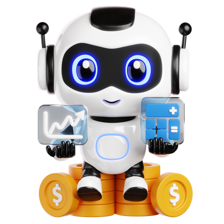 Finance Assistant Bot  3D Icon