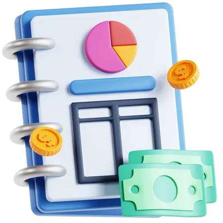 Finance Book 3 D Icon 3D Icon