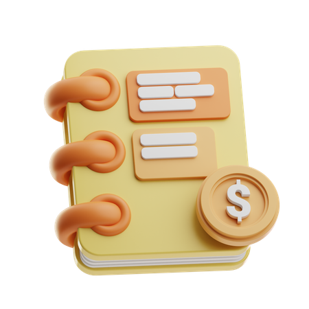 Finance Book  3D Icon