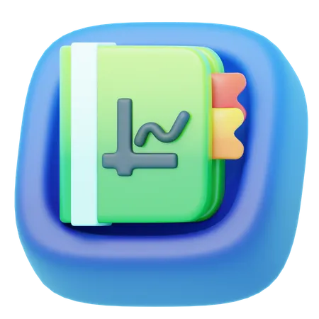 Livre de finances  3D Icon