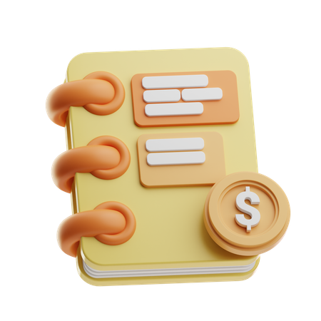 Finance Book  3D Icon
