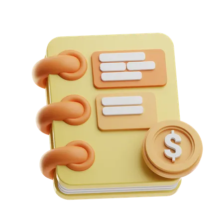 Finance Book  3D Icon