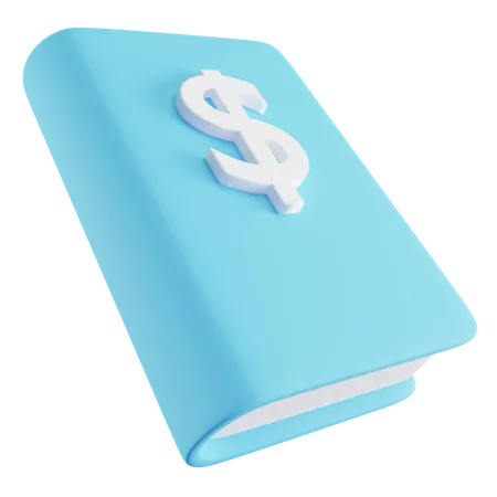 3 D Ilustration Of Finance Book With Blue Color 3D Icon