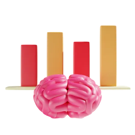 Brain And Chart 3 D Illustration 3D Icon