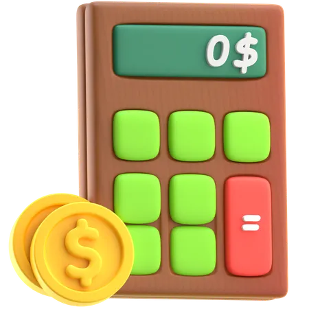 Finance Budget Calculator  3D Icon