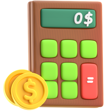 Finance Budget Calculator  3D Icon