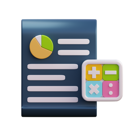 Calcul financier  3D Icon