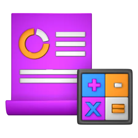 Calcul financier  3D Icon