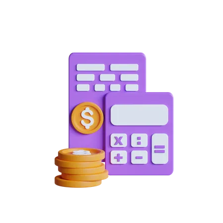 Calcul financier  3D Icon