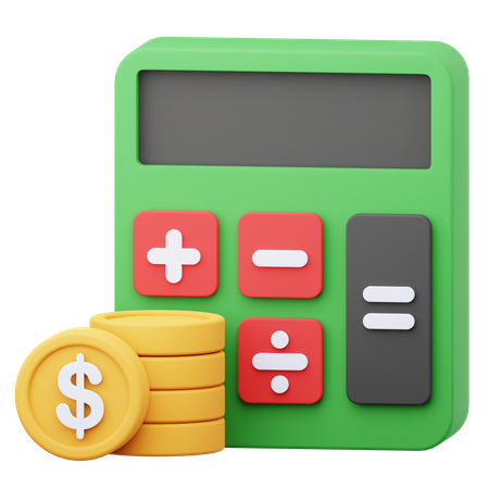 Finance Calculate  3D Icon