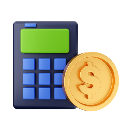Finance Calculate  3D Icon