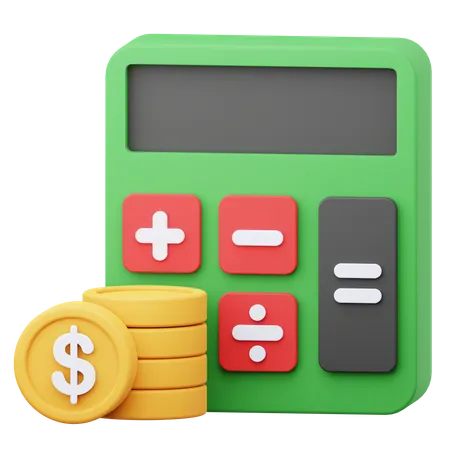 Finance Calculate  3D Icon