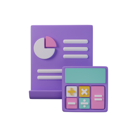 Finance Calculation  3D Icon