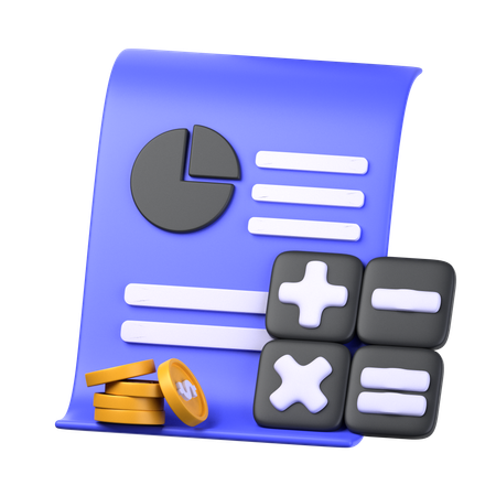 Finance Calculation  3D Icon