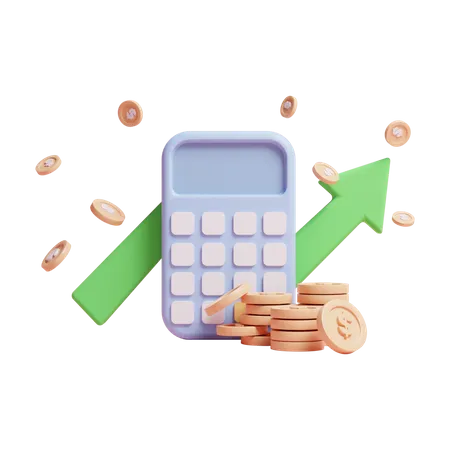 Finance Calculation  3D Icon