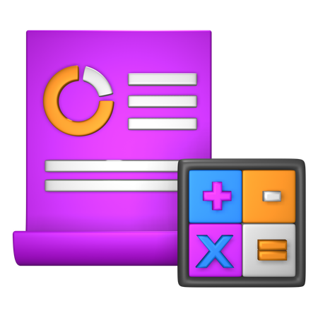 Finance Calculation  3D Icon