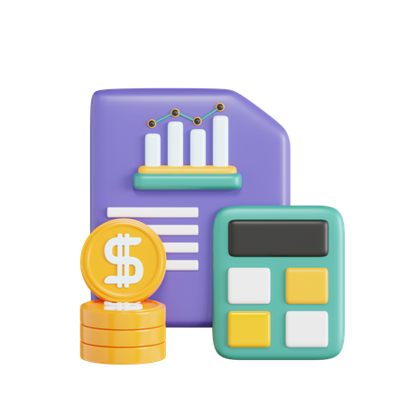 Finance Calculation  3D Icon