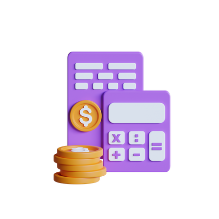 Finance Calculation  3D Icon