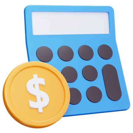 Finance Calculator  3D Icon