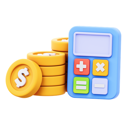 Finance Calculator  3D Icon