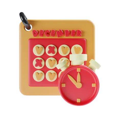 Time And Calendar 3D Icon