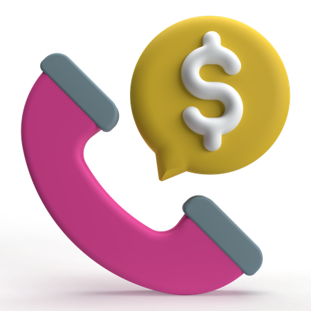 Finance Call  3D Icon