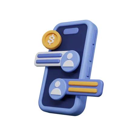 ファイナンスチャット  3D Icon