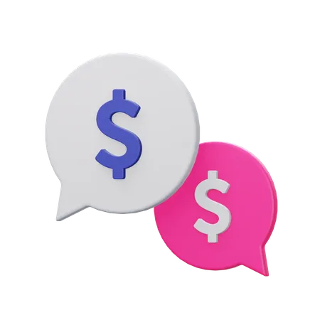 Finance Chat  3D Illustration
