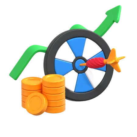 Objectif financier  3D Icon