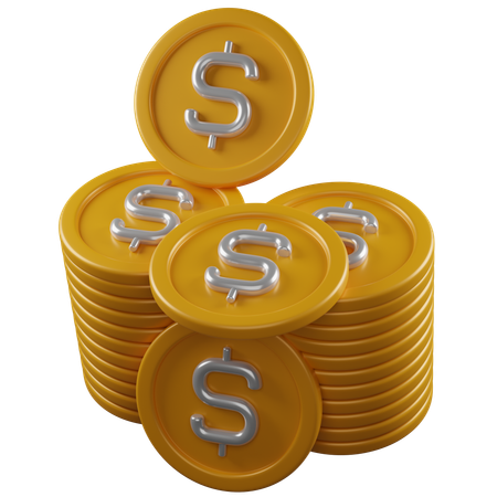 Finance Coin Stack  3D Icon