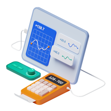 Finance Control  3D Illustration