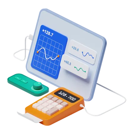 Finance Control  3D Illustration