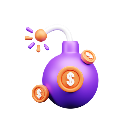 金融危機  3D Icon