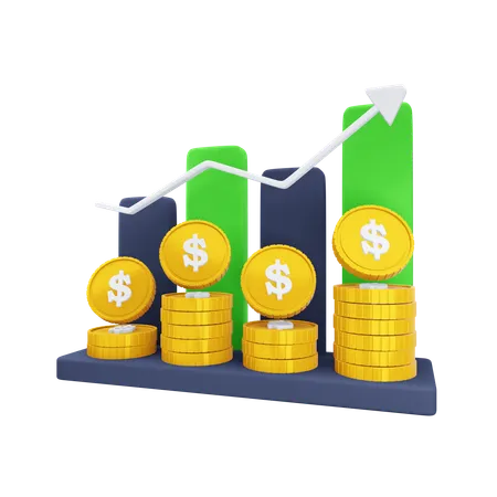 Financer la croissance  3D Icon