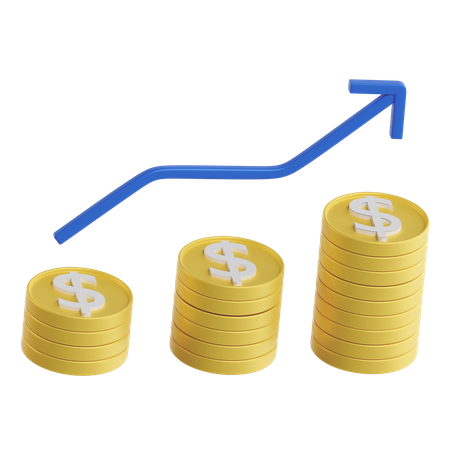 Financer la croissance  3D Icon