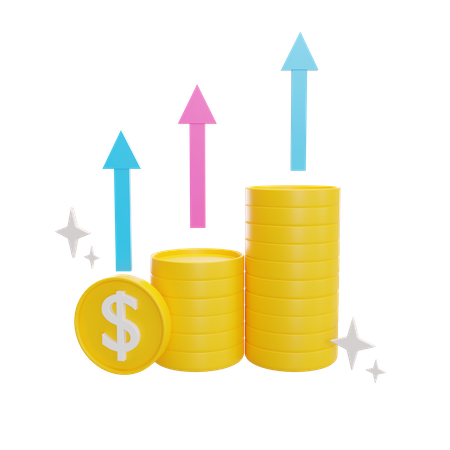 Financer la croissance  3D Icon