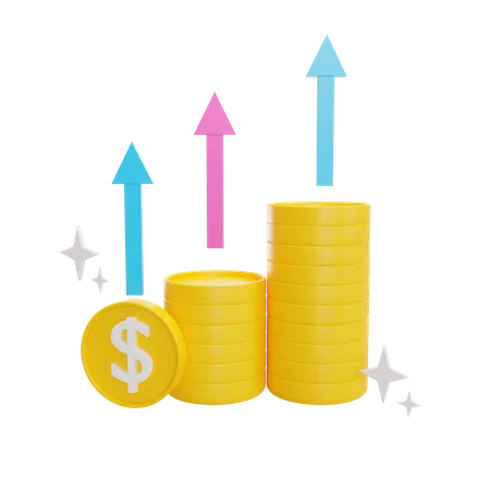 Financer la croissance  3D Icon